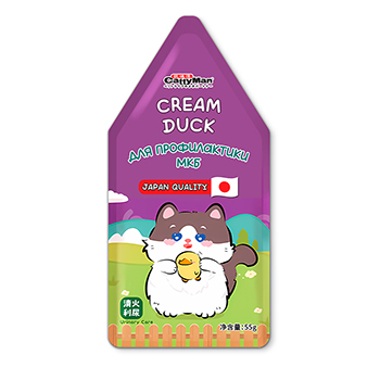 

Лакомство для кошек CattyMan для профилактики МКБ крем-мусс утка с тунцом магуро 55 г