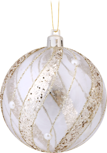 

Шар елочный Homeclub Морозные узоры d=8 см пластик, стеклярус, в ассортименте 1 шт.
