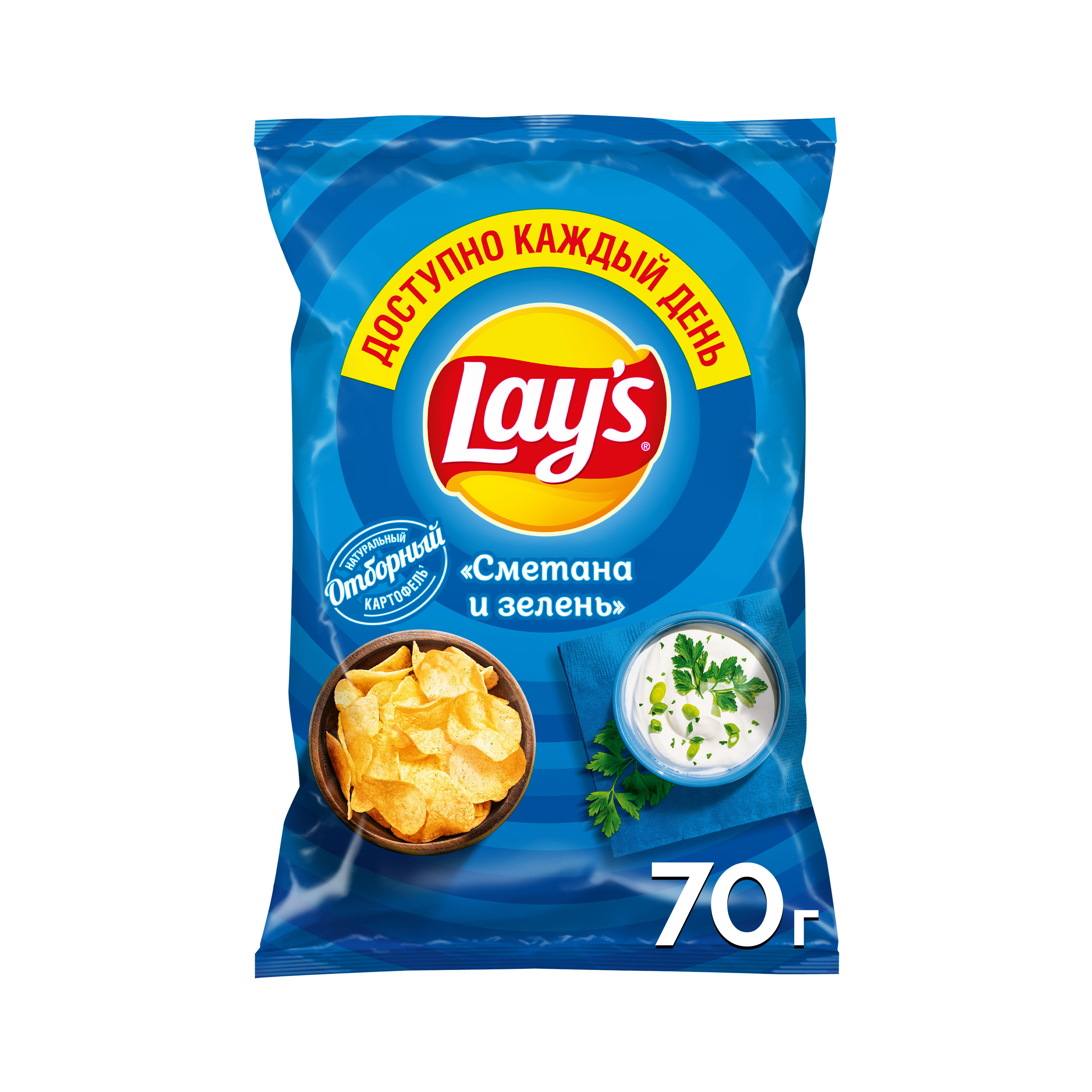 

Чипсы Lay's Сметана зелень 70 г