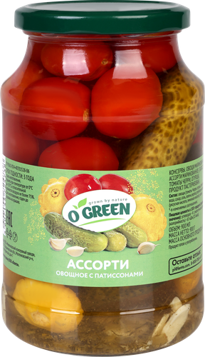 

Ассорти овощное O'green с патиссонами 900 г