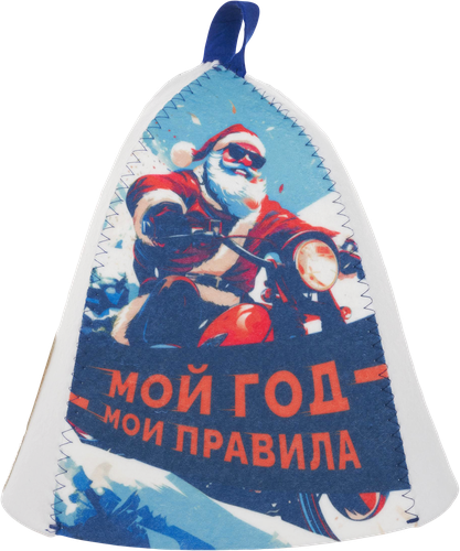

Шапка для бани и сауны ГлавБаня с принтом Новогодняя синтетический войлок Арт. Б404131Л дизайн в ассортименте