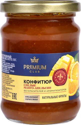 

Конфитюр Premium Club Манго-Апельсин 310 г