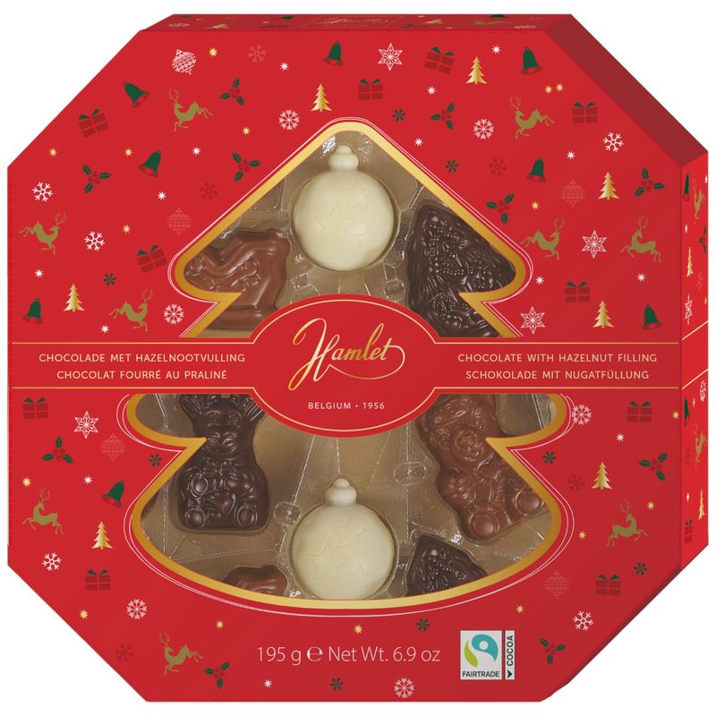 

Ассорти шоколадных фигурок Hamlet Winter Assortment с ореховой начинкой 195 г
