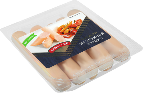 

Сосиски Клинский из куриных грудок 300 г
