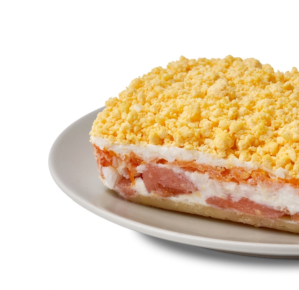 

Салат слоеный Азбука Вкуса с горбушей горячего копчения 250 г