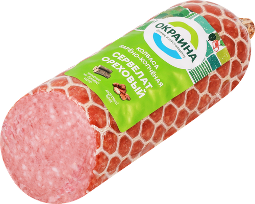 

Колбаса варено-копченая Окраина Сервелат Ореховый вес