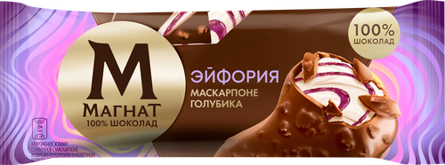 

Мороженое эскимо Магнат Эйфория маскарпоне-голубика 8% 65 г