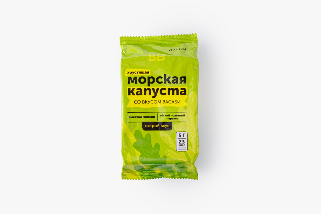 

Морская капуста хрустящая со вкусом васаби
