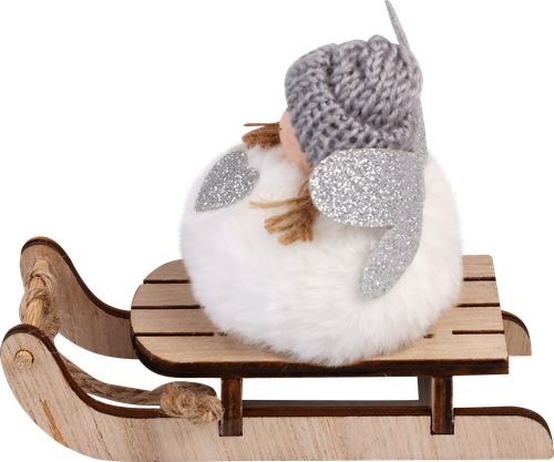 

Украшение елочное Homeclub Девочка на санках, дерево 13 см в ассортименте