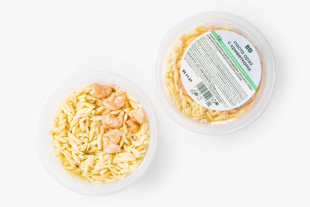 

Паста Орзо с креветками 200 г