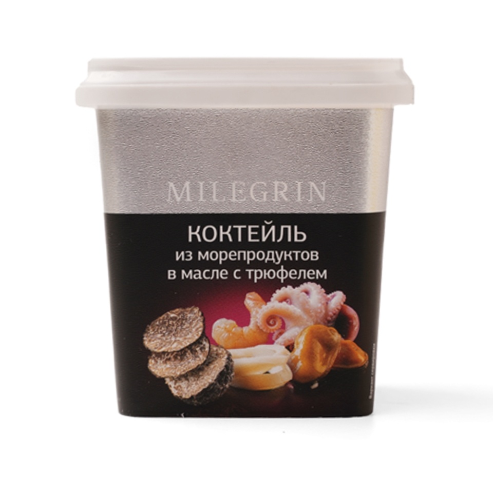 

Коктейль из морепродуктов Milegrin в масле с трюфелем 270 г