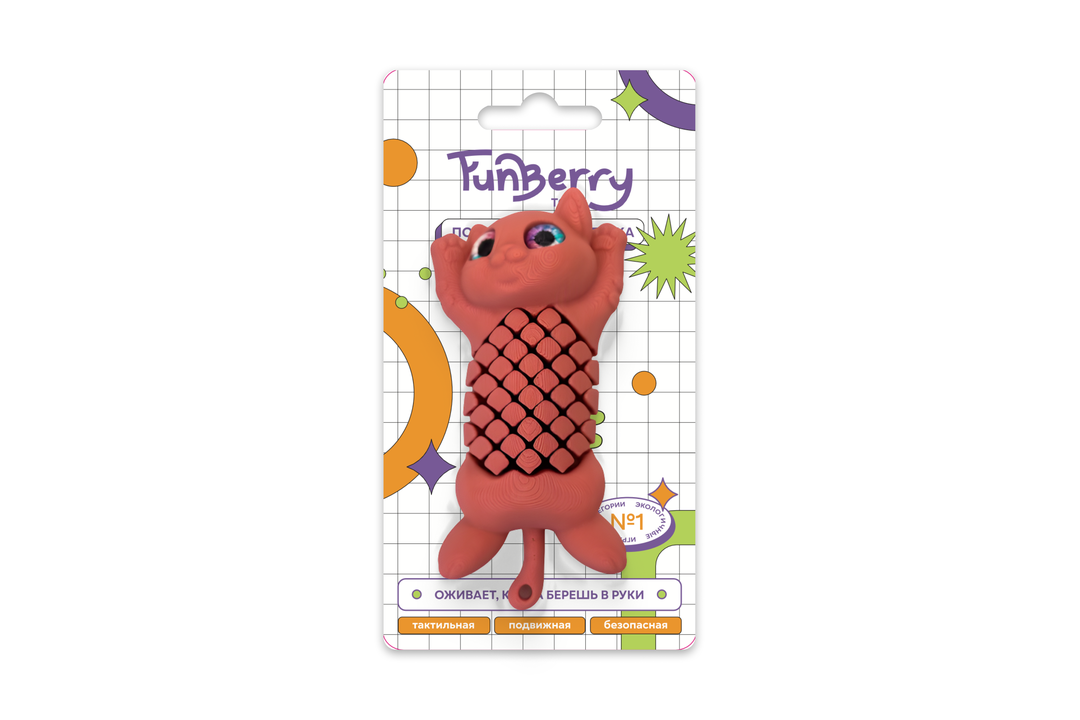 

Игрушка подвижная Funberry toys 3d Кот Фиджи