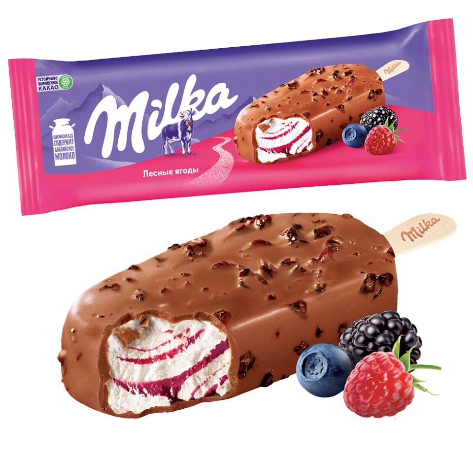 

Мороженое сливочное Milka Лесные ягоды 64 г