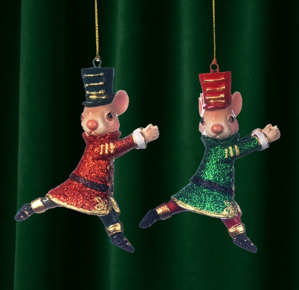 

Игрушка для елки Коллекция Традиции Goodwill Мышь-щелкунчик цвет зеленый, красный в ассортименте 10.5 см