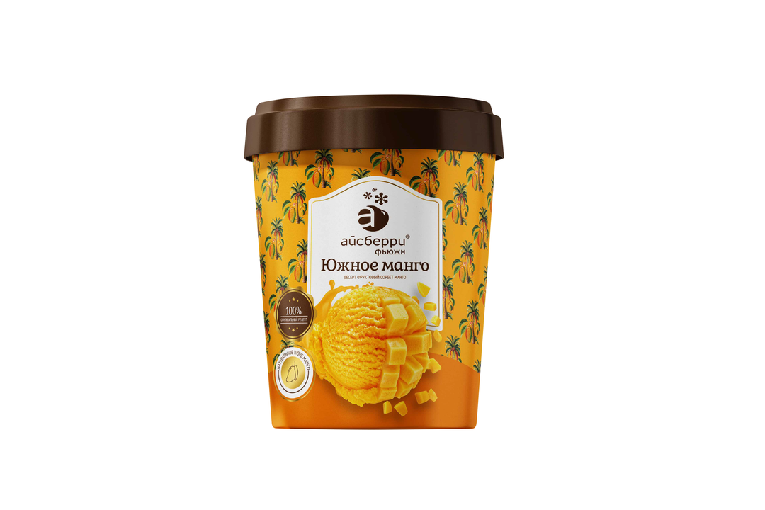 

Десерт Айсберри сорбет фруктовый манго с кусочками манго 350 г