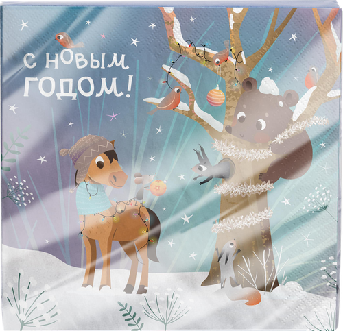 

Салфетки бумажные City Home Trade Символ года 33 x 33 x 2 см 12 шт. дизайн в ассортименте