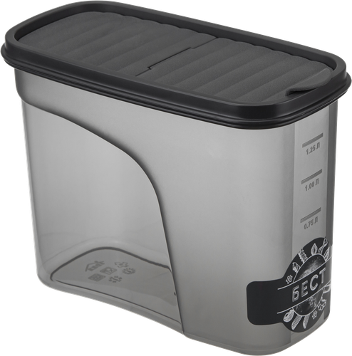 

Емкость для сыпучих продуктов Idea Бест, графитовый, 1.5 л