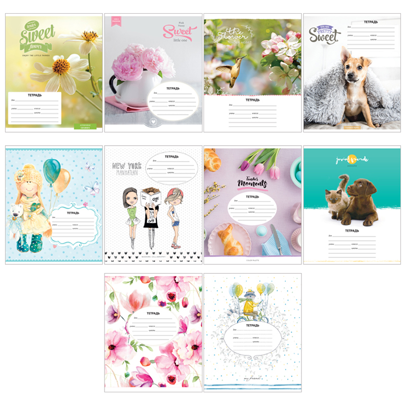 

Тетрадь ArtSpace Микс Для девочек 12 листов косая линия 1 шт., дизайн в ассортименте