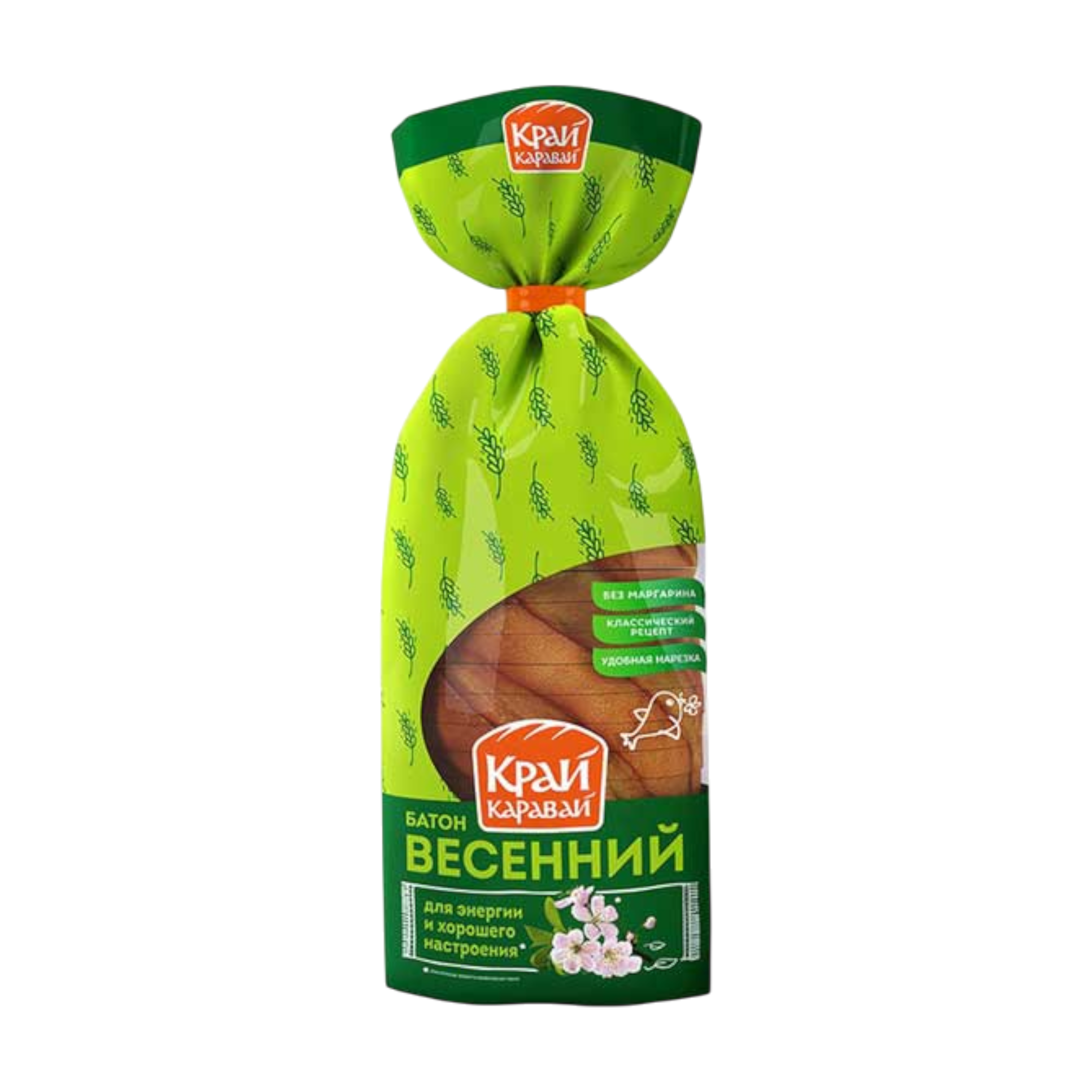 

Батон Край Каравай Весенний в нарезке 250 г