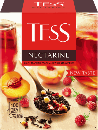 

Чай черный TESS Nectarine с ароматом персика и земляники, 100пак