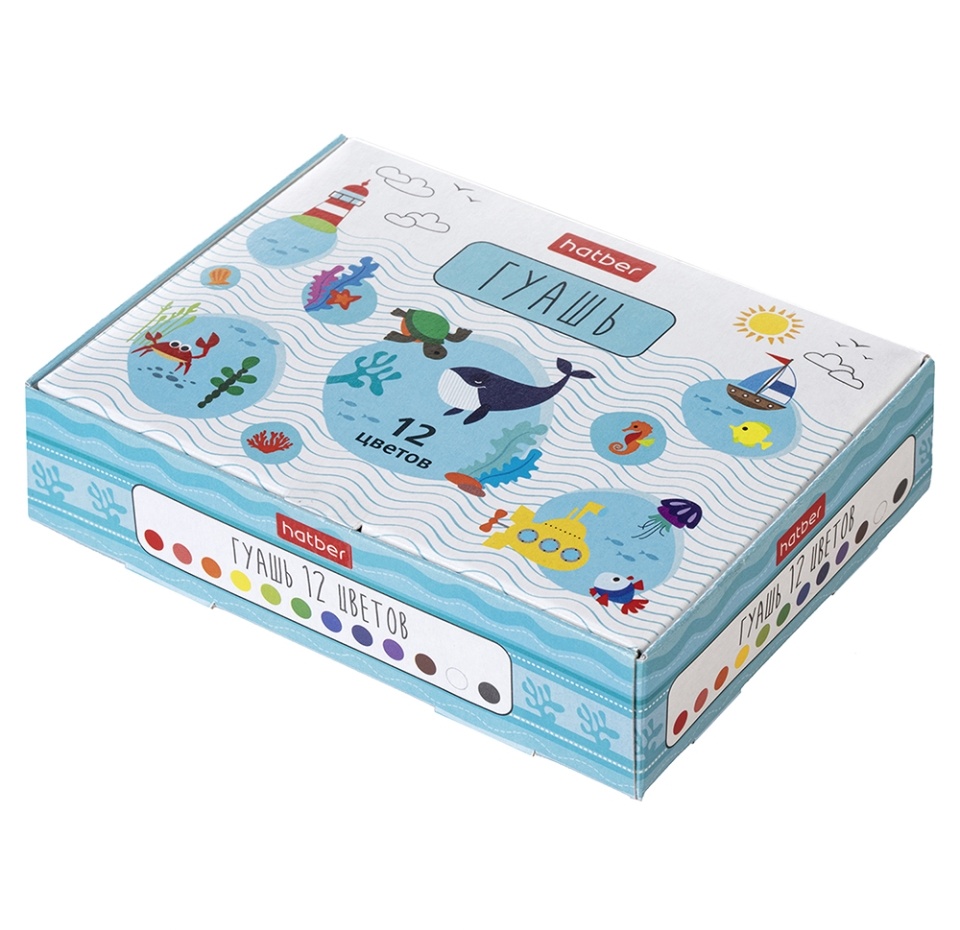 

Краски гуашь Hatber Deep Forest 10мл 12 цв., в картонной коробке