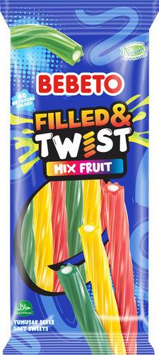 

Мармелад жевательный Bebeto Filled & twist mix fruit тутти-фрутти 160 г