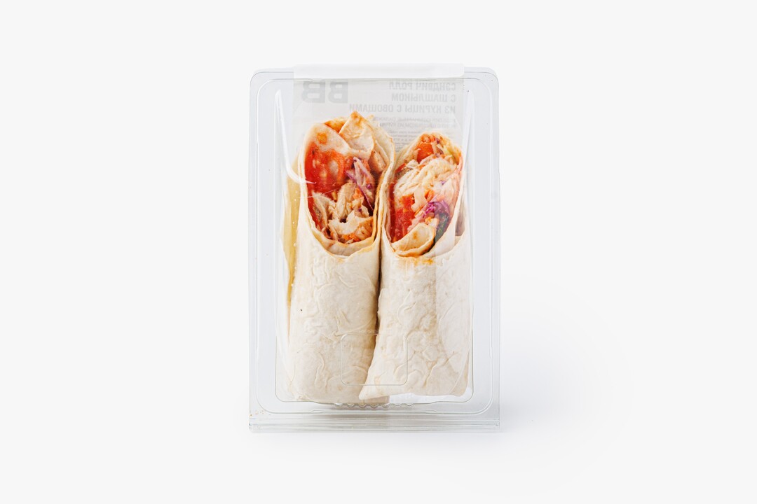 

Сэндвич ролл ВкусВилл с шашлыком из курицы с овощами 160 г