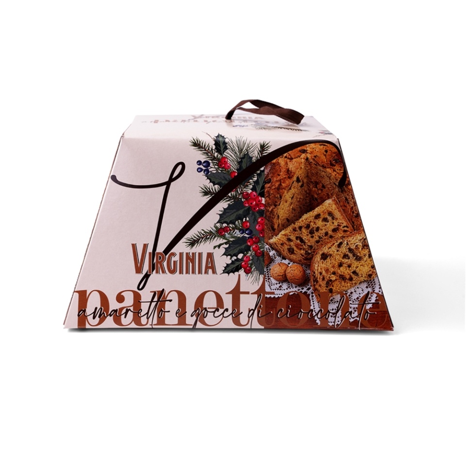 

Кулич с Амаретто и кусочками шоколада в подарочной упаковке, Amaretti Virginia, Италия, 1 кг