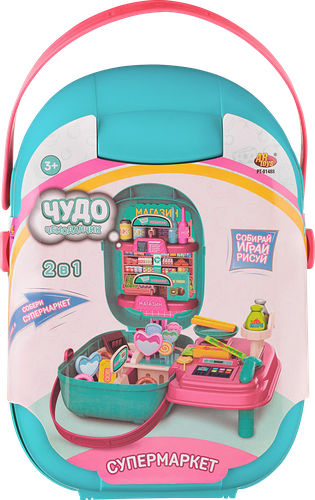 

Игрушка чудо-чемоданчик ABToys набор 2в1 Супермаркет