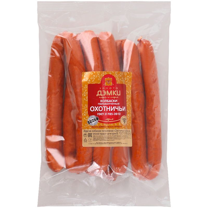 

Колбаски полукопченые Золото Дэмки Охотничьи весовые