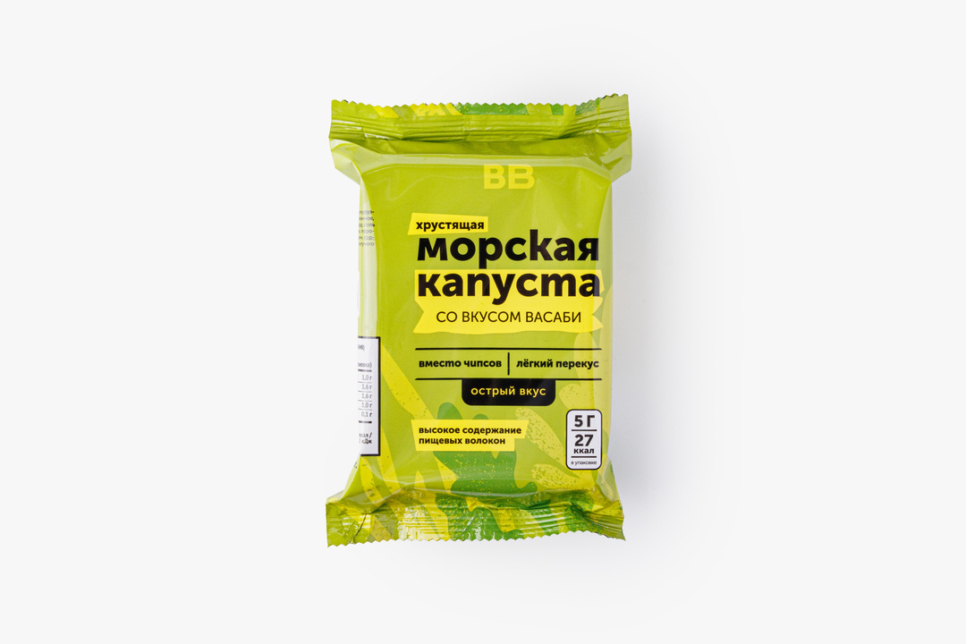

Морская капуста хрустящая со вкусом васаби