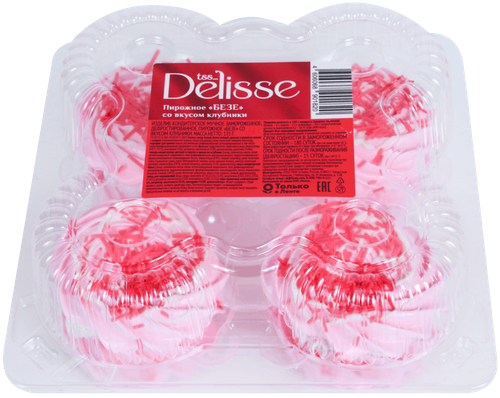 

Пирожное замороженное Delisse Безе со вкусом клубники 135 г