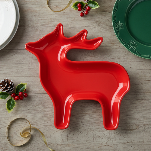 

Тарелка Homeclub фигурная Олень, фарфор