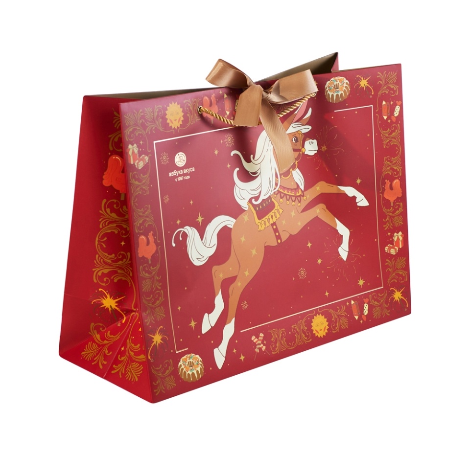 

Пакет подарочный Азбука вкуса Конёк-Горбунок M 40x30x16 см