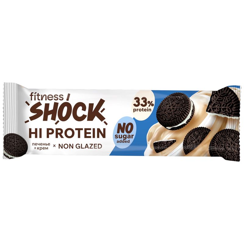 

Батончик протеиновый FitnesShock Шоколадное печенье неглазированный 60 г