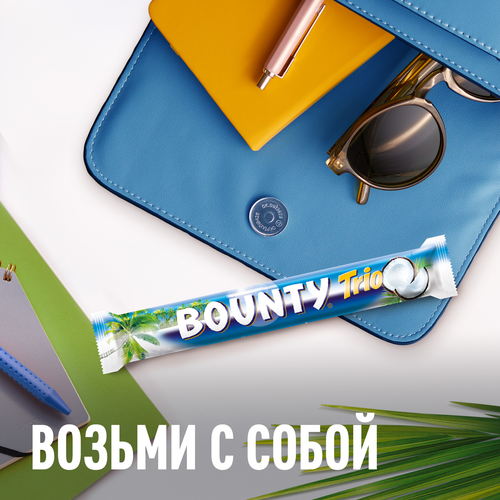 

Шоколадный батончик Bounty Trio с нежной мякотью кокоса 82.5 г