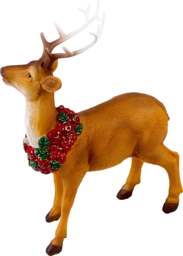 

Сувенир новогодний HOMECLUB Олень с мехом 16.8 см, полирезин, в ассортименте