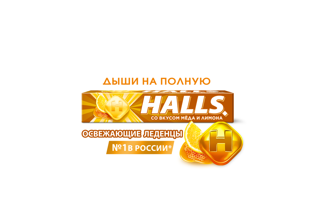 

Леденцы Halls Мед и лимон 25 г