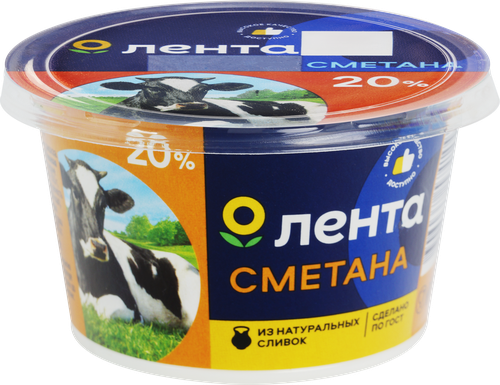 

Сметана ЛЕНТА 20%, без змж