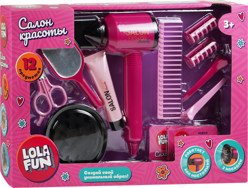 

Набор игровой Lola Fun Парикмахерский 12 предметов