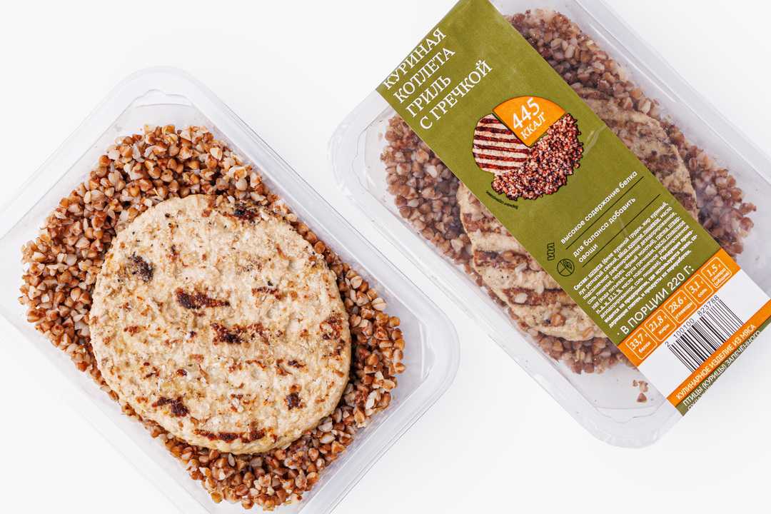 

Куриная котлета-гриль ВкусВилл с гречкой, 220 г