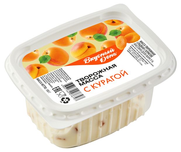 

Масса творожная Вкусный День с курагой 9% 180 г