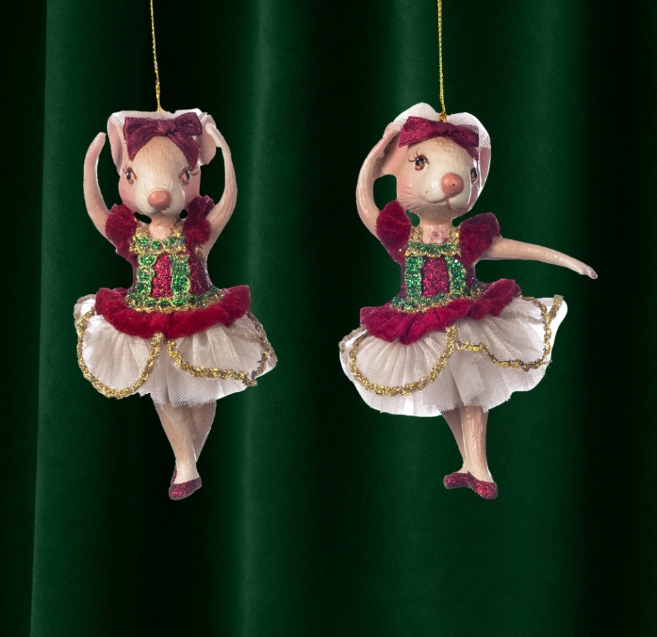 

Игрушка для елки Коллекция Традиции Goodwill Мышь-балерина цвет красный в ассортименте 12.5 см