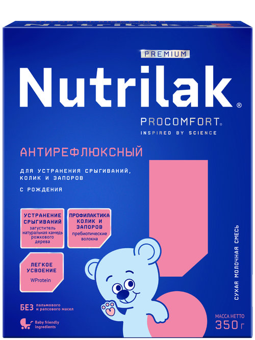 

Смесь Nutrilak Premium Антирефлюкс молочная сухая с рождения 350 г