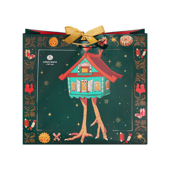 

Пакет подарочный Азбука вкуса Избушка L 45x40x20 см