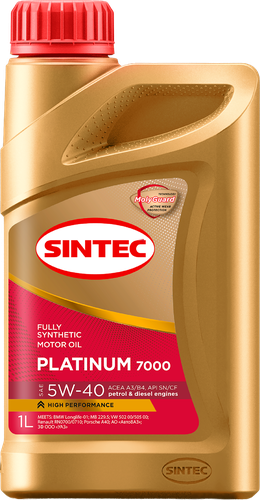 

Масло моторное синтетика Sintec Platinum SAE 5W-40 API SN/CF 1 л