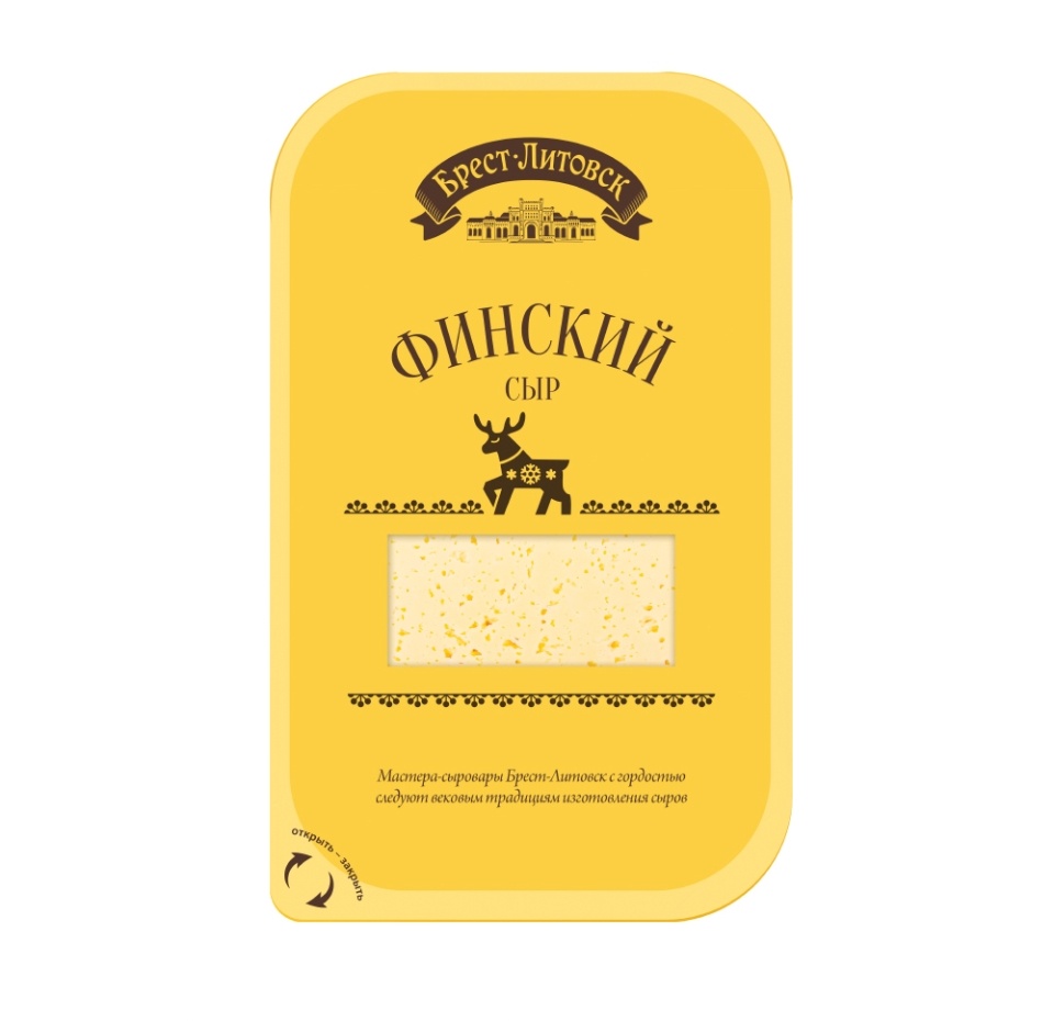 

Сыр Брест-Литовск Финский полутвердый 45% 150 г