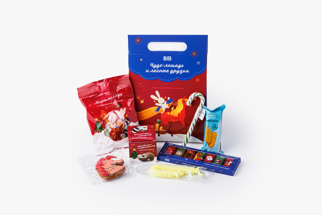 

Набор кондитерских изделий ВкусВилл Чудо-лошадь и лесные друзья 180 г