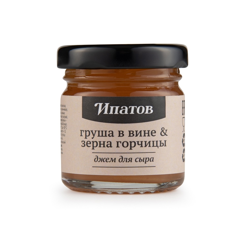 

Джем для сыра Ипатов Груша в вине & зёрна горчицы 40 г