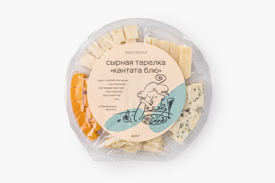 

Сырная тарелка ВкусВилл Кантата блю 305 г